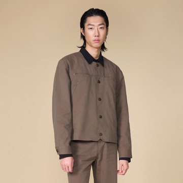 無領深棕外套｜00122505101