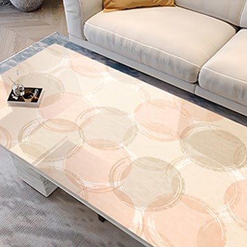 好物良品 印花質感生活軟玻璃防油防燙防髒PVC餐桌墊  120 x 60cm  1個  泡泡記憶