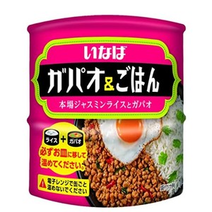 いなば ガパオごはん (本場ジャスミンライス缶 ガパオチキン缶) 3セット 130グラム (X 3)