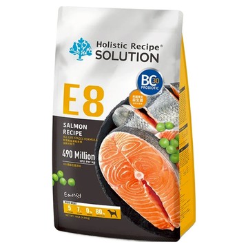 Holistic Recipe SOLUTION 耐吉斯 E8 全齡犬配方無穀乾飼料  能量鮭魚餐  4.54kg  1袋