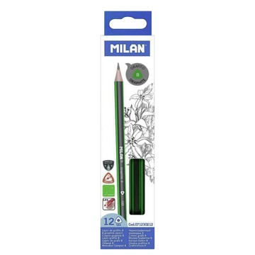 MILAN 經典三角鉛筆 B 12入  1組  綠色