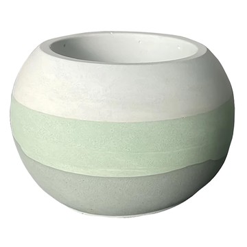 小圓球水泥盆  直徑8.5 x 5.5cm  油墨山嵐配色  1個