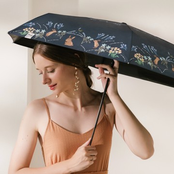 【德國boy】全遮光防曬迷你傘(比斯頓兔-藍)