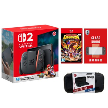 【Nintendo 任天堂】Switch 2 NS2 瑪利歐賽車世界同捆主機+NS2 蕉力全開 組合