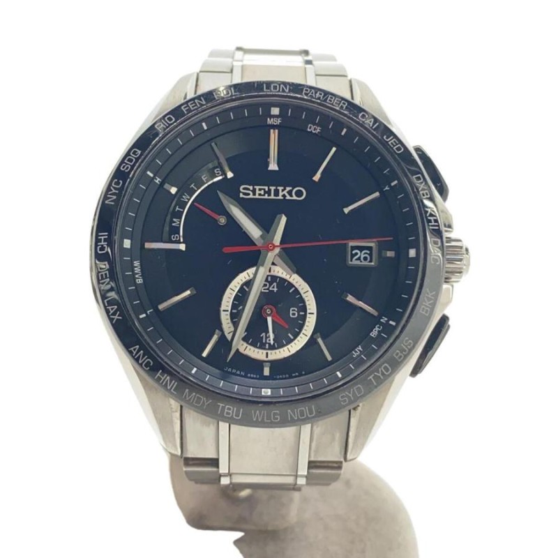 SEIKO◇BRIGHTZ/ソーラー腕時計/アナログ/ステンレス/NVY/SLV/SS/8B63-0AB0 | LINEブランドカタログ