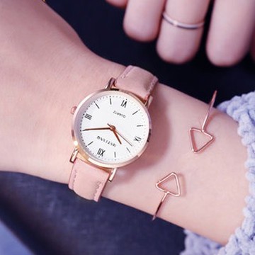 MSTIANQ 米士奇 非典型愛人-復古文藝清新百搭森系手錶-粉紅色/30mm