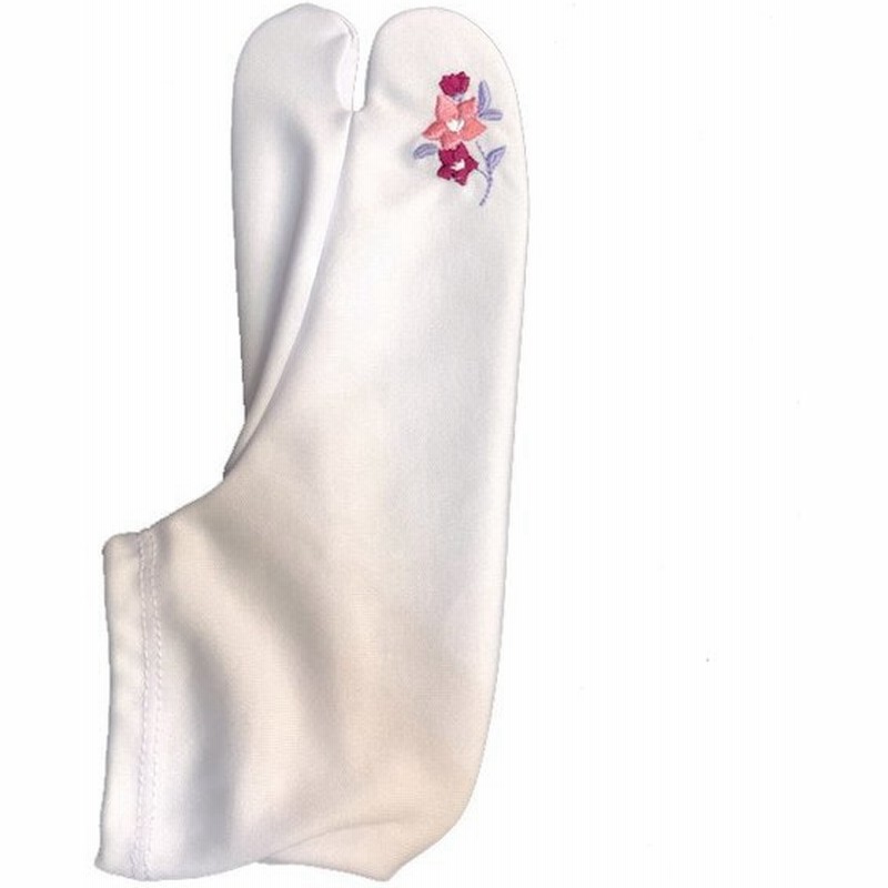 足袋 ストレッチ 白足袋 おしゃれ ストレッチ足袋 刺繍 フリーサイズ かわいい ワンポイント刺繍 花 フラワー 和装 和装小物 たび 着物 きもの キモノ Kimono 通販 Lineポイント最大get Lineショッピング