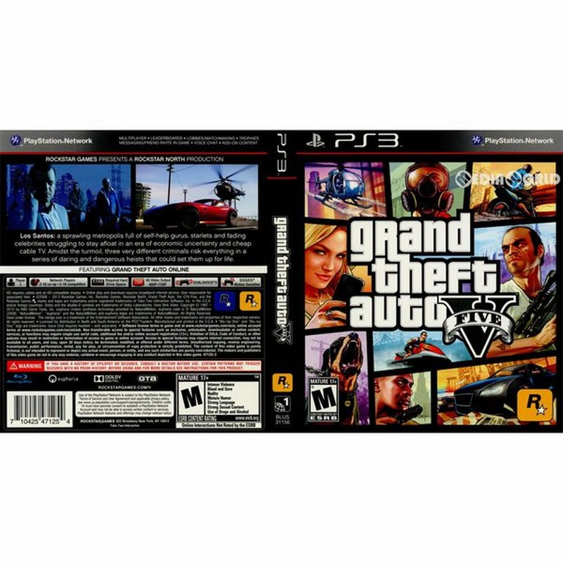 中古即納 表紙説明書なし Ps3 Grand Theft Auto V グランド セフト オート5 北米版 Blus 通販 Lineポイント最大0 5 Get Lineショッピング