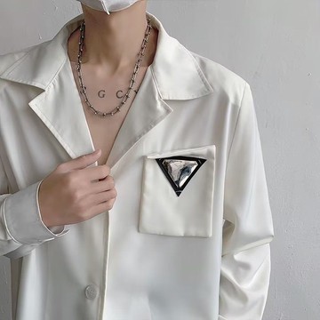 冰絲長袖襯衫男 秋季新款小眾設計感痞帥襯衫 潮牌港風日系寬鬆外套