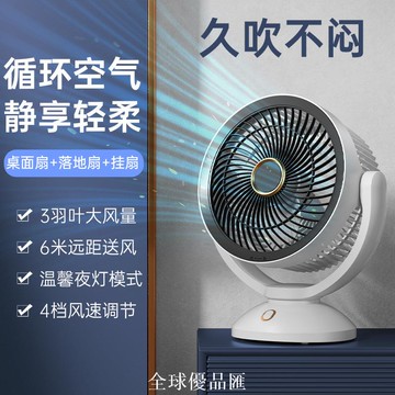 【全球優品匯】美規110V新款桌面空氣循環扇家用小風扇臺式輕音學生宿舍循環扇