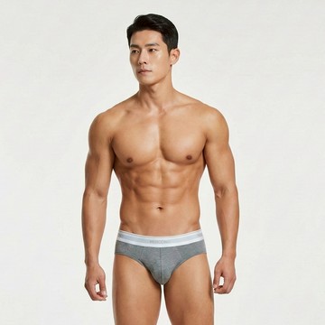 MENCCINO【台灣現貨】ModeFit 50 經典低腰三角內褲 完美包覆囊袋設計-麻灰/淺麻/白(30025236)