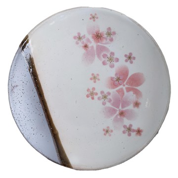 粉引櫻 5吋皿-日本製 陶瓷  15.5 x 2.2cm  粉引櫻 多色  1個