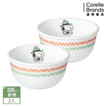 【美國康寧 Corelle】史努比SNOOPY 露營趣- 2件式餐碗組-B03