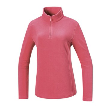 【【蘋果戶外】】山林 52F02 38 玫紅 女 刷毛保暖上衣 半門襟 立領長袖排汗衣 秋冬保暖登山 秋冬 Mountneer