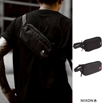 【NIXON】潮流黑色 格紋 腰包 肩背包 斜挎包 外出包 旅行包 單車包 男包 女包 小包 CUTBACK