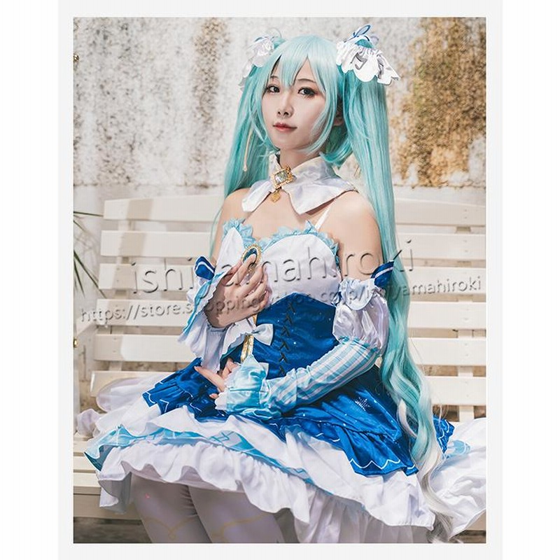 コスプレ衣装 雪 初音ミク2019 Snow Princessプリンセス風 cosplay服