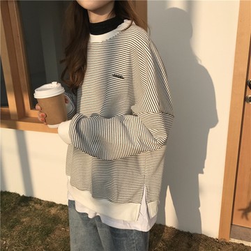 超火cec衛衣女新款秋冬寬松長袖Bf百搭上衣慵懶風外套ins潮