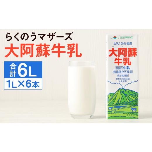 ふるさと納税 熊本県 菊池市 大阿蘇牛乳 紙パック 計6L（1L×6本）成分無調整牛乳 らくのうマザーズ