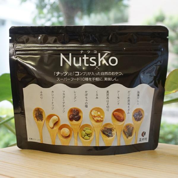 昆布村 NutsKo (ナツコ) 70g 能戸フーズ ミックスナッツ＆昆布・海藻スーパーフード10種類