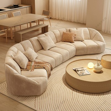 附發票 異形沙發極簡輕奢高端磨砂布藝圓弧形客廳現代簡約網紅泡芙模塊