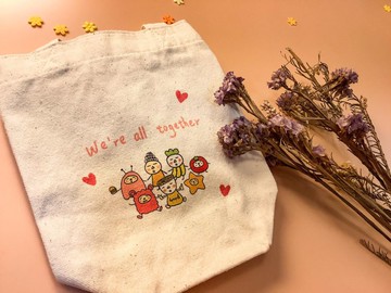 【杯套】插畫手繪風|  來一杯毛?  帆布飲料袋 環保袋