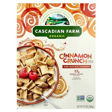 Cascadian Farm, 有機穀物，肉桂鬆脆，9.2 盎司（260 克）