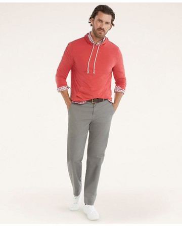 Brooks Brothers Men's Washed Stretch Chino Pants | Grey | Size 32 32