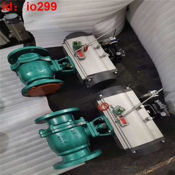 Q641PO-16C 耐酸鹼防腐蝕氣動襯氟法蘭球閥 DN40