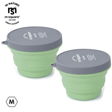 M Square - 新色折疊碗M (兩入裝)-復古綠