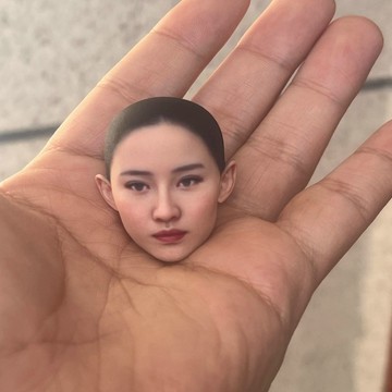 【高檔】劉亦菲 1/6 1/12美女頭雕成品模型 超寫實現代女兵人頭雕
