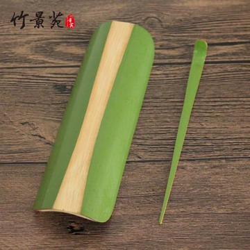 大漆留青竹制賞茶荷 手工 茶則茶勺茶針茶夾茶具配件 功夫茶具
