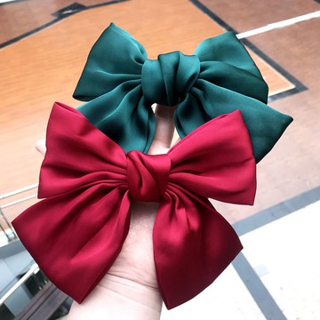 發箍網紅年新款韓版日系少女可愛紅色大蝴蝶結發繩發飾夾子