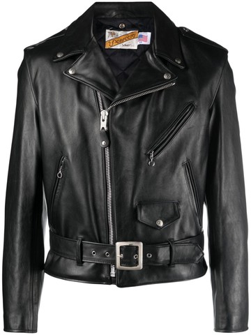 Schott - Perfecto leather biker jacket - men - Calf Leather/Cotton/Nylon/Polyester - 44 - Black