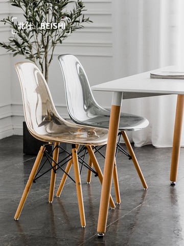 伊姆斯椅 北歐壓克力靠背餐椅家用網紅ins伊姆斯椅子小戶型現代簡約塑料椅【CM13074】