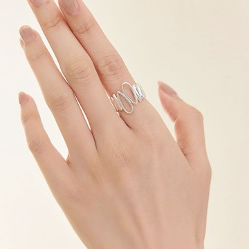 vacanza｜純銀｜滴狀簍空‧純銀戒指#可調式戒指#0304新品 #新年飾品 #新年禮物