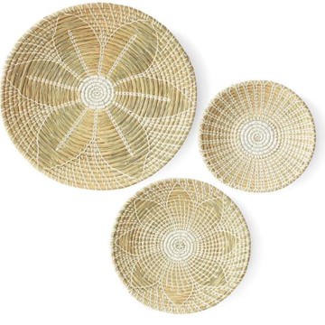 北歐ins印尼波西米亞民宿手工藤編草編墻壁背景墻裝飾掛件壁掛壁