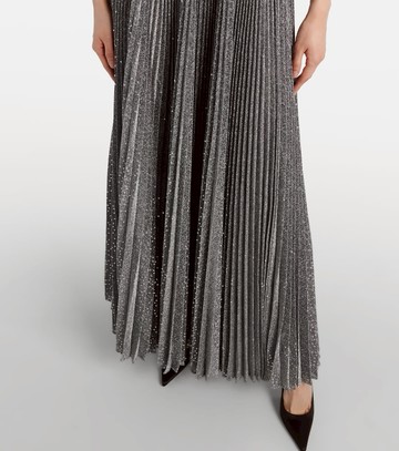 Dolce & Gabbana Metallic plissé cocktail dress