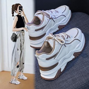 爆款厚底女鞋老爹鞋ins潮2025春季新款百搭網紅顯瘦春秋休閑運動