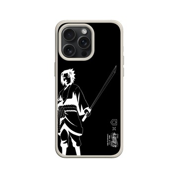 iPhone 15 Pro Max SolidX 貝殼灰 - 火影忍者 Naruto - 黑白線稿-宇智波佐助