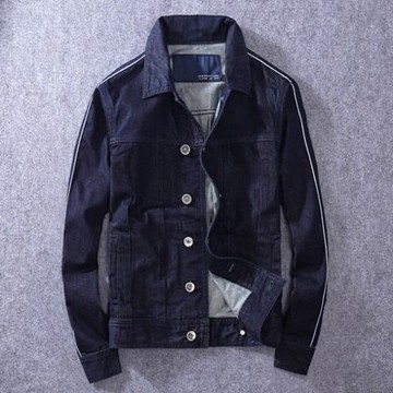 牛仔外套翻領夾克-歐美休閒時尚有型男外套73rj10【獨家進口】【米蘭精品】