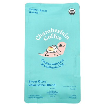 Chamberlain Coffee, 甜水獺蛋糕麵糊風味咖啡，研磨型，中度烘焙，12 盎司（340 克）
