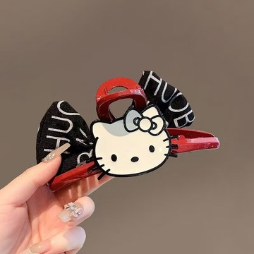 Kitty髮夾🎀 韓國東大門減齡kitty甜酷卡通鯊魚夾字母蝴蝶結髮抓抓夾 髮夾 Kitty髮飾 Kitty鯊魚夾 抓夾