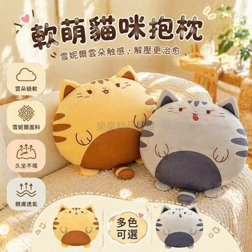 台灣出貨✨ 貓咪 抱枕 絨毛 公仔 60cm 43cm 辦公室 床頭 沙發 靠墊 生日 禮物 女生 可愛