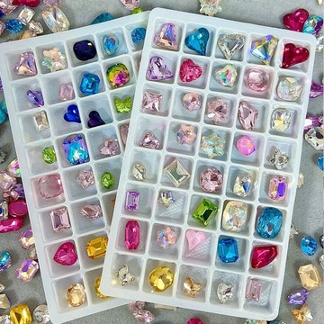 DIY手作✨ K9混彩多切面美甲鑽爆閃尖底鑽DIY美甲小猴子材料包美甲飾品 手作材料 DIY材料