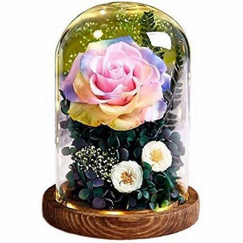プリザーブドフラワー フラワーギフト ガラスドーム 薔薇 ドライフラワー バラー 枯れない花 プレゼント ギフトボックス 手提げ袋 メッセー 通販 Lineポイント最大get Lineショッピング