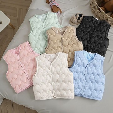本期必入！秋冬新款兒童羽絨棉背心坎肩男童女童保暖寶寶衣服兒童馬甲 兒童馬甲 加厚秋冬坎肩 男童保暖背心外套