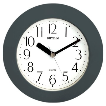 RHYTHM 日本麗聲時計 防水兩用座掛鐘  太空灰