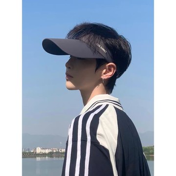 遮陽帽男夏季防曬夏款戶外空頂帽男士跑步太陽帽男款涼帽男生遮臉