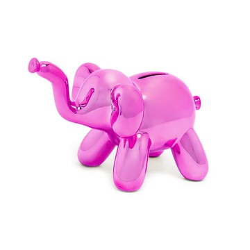 迷你大象存錢筒 - 桃紅色