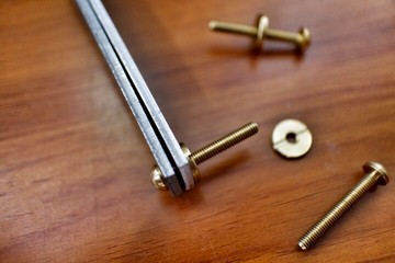 杜勒斯手提包 金屬口金框 組裝用螺絲 純銅口金螺絲 2顆一組